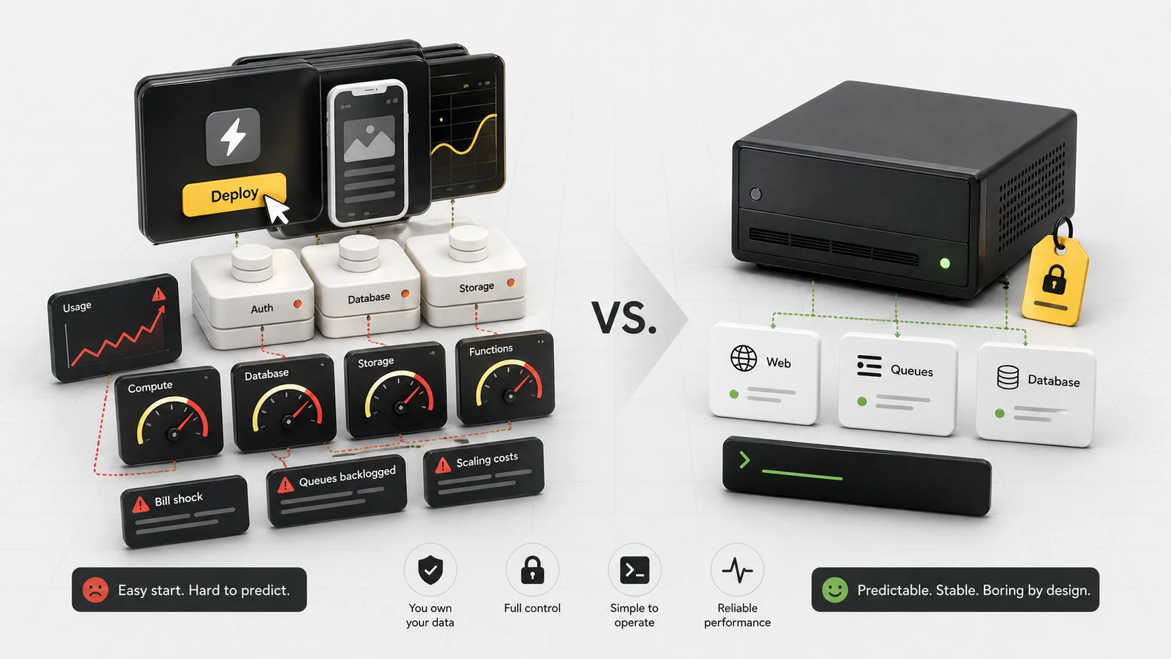 App hosting costs rising beside a fixed cost Linux server