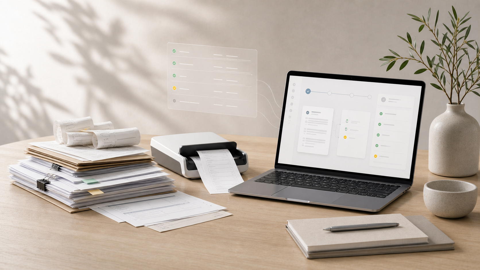 Documents being read and turned into structured data